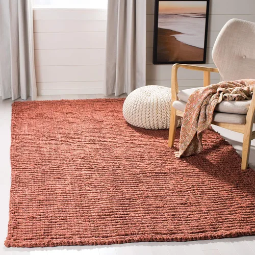 Vista 53 de SAFAVIEH Alfombra 2x3 - Colección de fibra natural - Marrón, yute hecho a mano, estilo granja, textura gruesa de pelo grueso (NF447D)