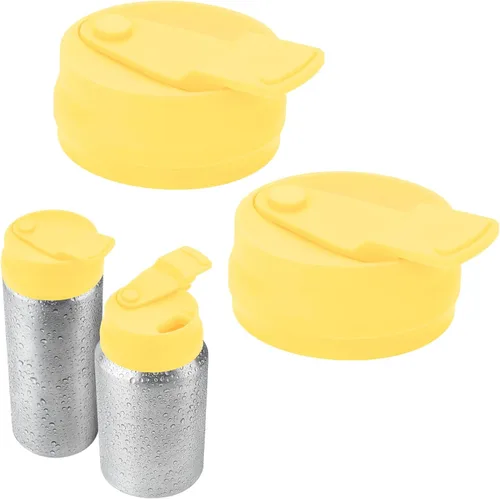 Vista 9 de Cosmos 2 tapas de silicona para latas de refrescos, protector reutilizable antiderrames para latas de refrescos, cerveza, jugo, se adapta a latas