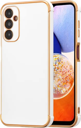 Vista 12 de RALEAVO para Samsung Galaxy S21 5G Funda de teléfono con borde chapado de lujo, cubierta delgada ligera brillante con brillo, cubierta protectora