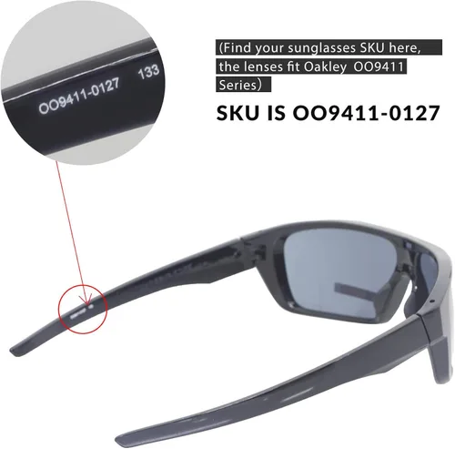 Vista 6 de Lentes de repuesto Walleva para gafas de sol Oakley Straightback Múltiples opciones disponibles