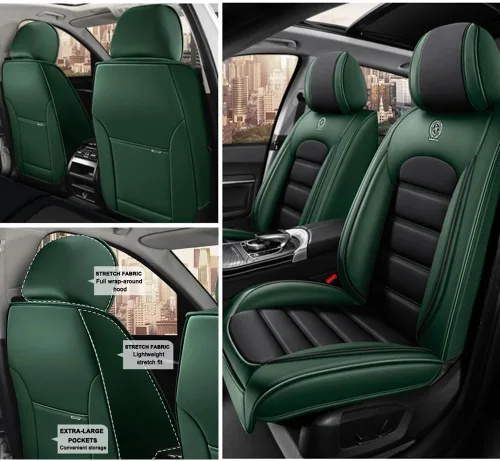 Vista 27 de 2 fundas de asiento para Mazda CX-3 2016-2021, fundas de asiento de automóvil de cuero, impermeables, antideslizantes, suaves, cómodas y de alta