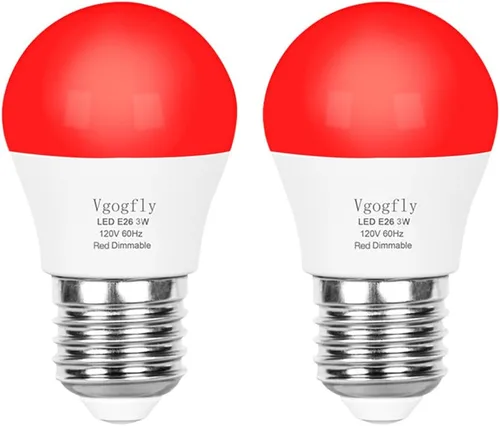 Vista 14 de Vgogfly Bombilla de baja potencia de 1.5 W, equivalente a 15 W, 2700 K, blanco suave A15, luz nocturna de base E26 para dormitorio, cuarto de bebé