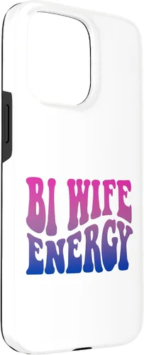 Vista 3 de iPhone 15 Pro Max Bi Wife Energy Bisexual Pride Bisexual Flag Retro Vintage Case