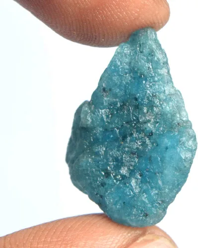 Vista 3 de Cristal curativo de aguamarina azul cielo, 15.60 quilates de aguamarina azul cielo natural sin calentar, piedra preciosa azul cielo sin calefacción