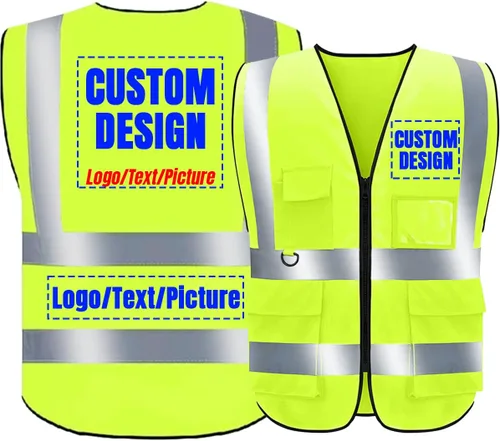 Vista 20 de BeautyWill Chaleco de Seguridad con Logo Personalizado Clase 2 Chaleco Reflectante de Alta Visibilidad Chaleco de Construcción Transpirable