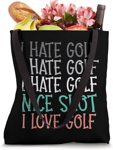Vista 4 de Hate Golf Nice Shot Amor Golf Golf Divertido Golfing Golfing Hombres Mujeres Bolso de mano