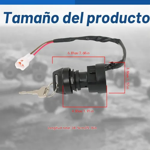 Vista 2 de WFLNHB Interruptor de encendido con llave de repuesto para Yamaha Raptor 250 350 660R 700