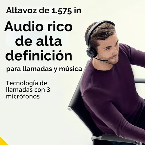Vista 3 de Jabra - audífonos Evolve2 65 Link380c UC con una sola salida de audio