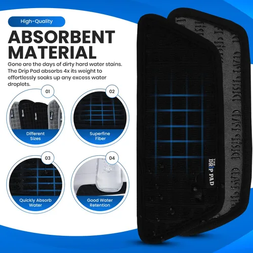Vista 6 de Recogedor de goteo para refrigerador para bandeja de agua, protege la bandeja dispensadora de hielo y agua de derrames, acumulación de minerales