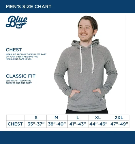 Vista 3 de Blue 84 NCAA - Sudadera con capucha de triple mezcla para hombre