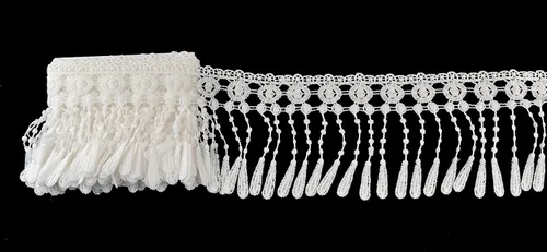 Vista 3 de eZthings® Venise ribete de encaje de tela con ojales para manualidades, adornos de Venecia (3 yardas, bordes)