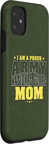 Vista 3 de iPhone 11 I Am A Orgulloso Ejército Nacional Mamá - Estuche Militar Madre