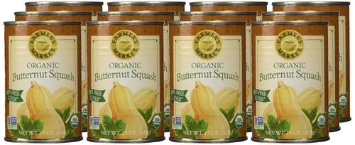 Vista 5 de Farmer's Market Foods - Puré orgánico de calabaza, Kosher, certificado orgánico por USDA, sin gluten y sin OMG, 15 onzas (paquete de 12)