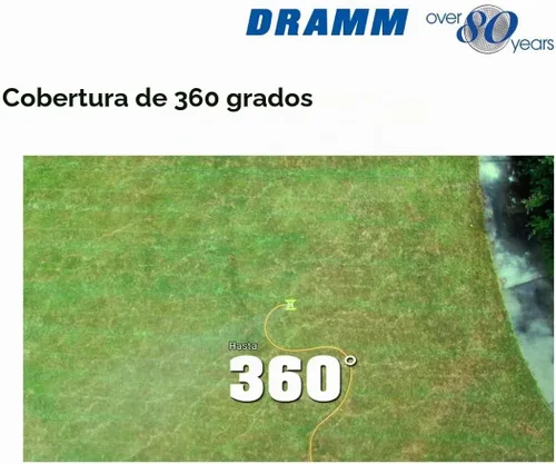 Vista 7 de Dramm ColorStorm - Aspersor de transmisión por engranajes sobre base de metal resistente y duradera, 4 patrones, ideal para áreas pequeñas, medianas