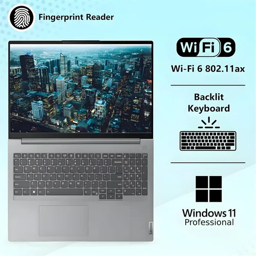 Vista 5 de Lenovo Portátil empresarial FHD+ de 16 pulgadas: alto rendimiento para programación, análisis de datos y edición de video, Intel Core i7-13700H, 16