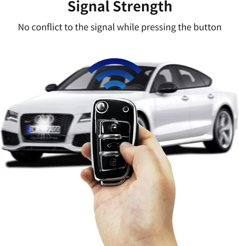 Vista 5 de OFFCURVE para Audi Funda de Llave, Carcasa de Llave de TPU Suave Premium de 360 Grados de Protección Completa Compatible con Audi A1 A3 Q3 Q7 R8 A6L