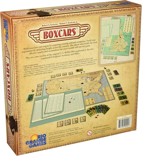 Vista 3 de Rio Grande Games Boxcars Juego de mesa, juego de estrategia familiar para 2