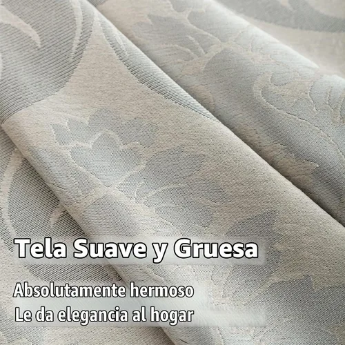 Vista 7 de Cenefas florales europeas gris plateado con bolsillo para barra