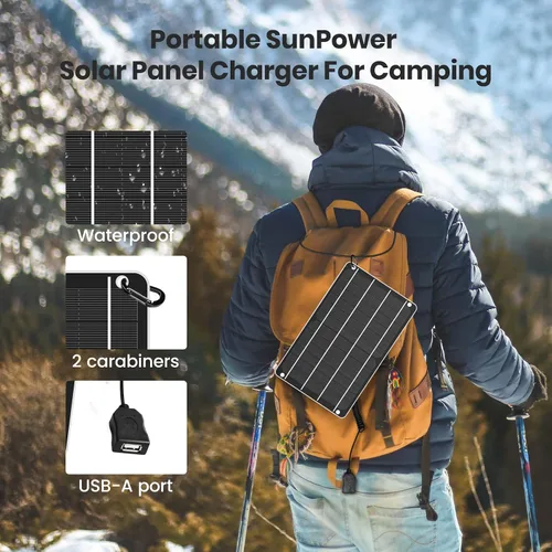 Vista 3 de FlexSolar Mini panel solar USB de 6 W, módulo monocristalino impermeable IP67 Kit de bricolaje con material PET para teléfono inteligente