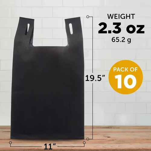 Vista 6 de DISCOUNT PROMOS Custom Bodega Lightweight Tote Bags Set of 10-100, Personalized Bulk Pack - Reusable, Grocery, Tradeshow