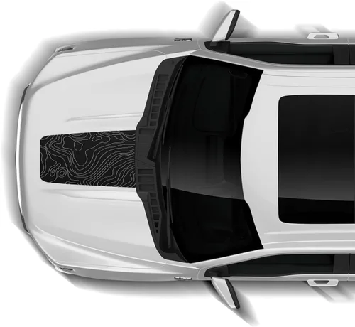 Vista 2 de Calcomanías topográficas con diseño gráfico compatible con Ford F150 (2021-2023) (negro)