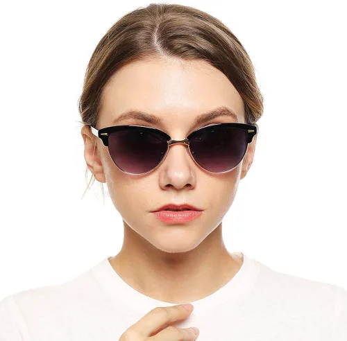 Vista 7 de SOOLALA 2 pares de gafas de lectura de ojo de gato sin montura para mujer