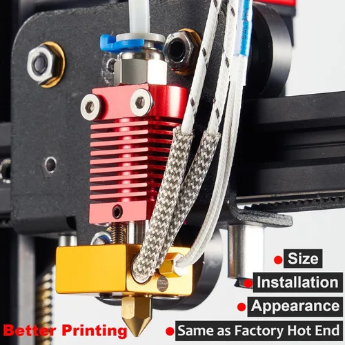 Vista 4 de 5Aplusreprap Ender 3 Hotend Upgrade: Termistor de Espárrago M3, Reemplazo Rápido, Compatible con Creality Ender 3 V2/Pro, Reemplazo de Hotend J-Head