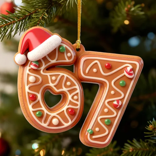 Vista 9 de 67 Adorno de Navidad, 67 Adornos para Árbol de Navidad, Divertidos Adornos de Navidad 2025, Adorno de Árbol Seis Siete 6 7 Decoración de Cosas