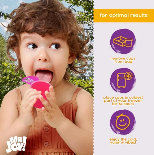 Vista 4 de Mr. Joy Soft Italian Ices - Paquete variado de mini tazas frías de sabores surtidos no congelados (40 x 1.34 onzas) - Freeze & Enjoy - 40 mini tazas