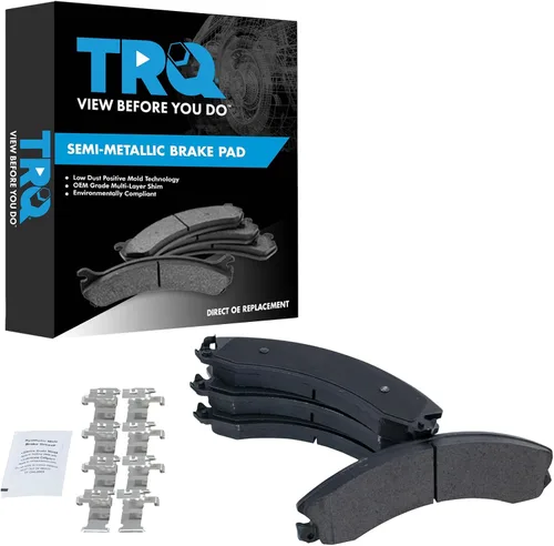 Vista 105 de TRQ Pastillas de freno delanteras semi metálicas compatibles con Ford Expedition 2018-2021 F-150 2018-2020 Lincoln Navigator 2018-2022