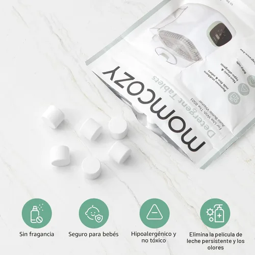 Vista 5 de Momcozy - Tabletas de detergente oficiales para lavadoras de botellas Momcozy 120 tabletas Elimina los residuos de leche persistente y el olor