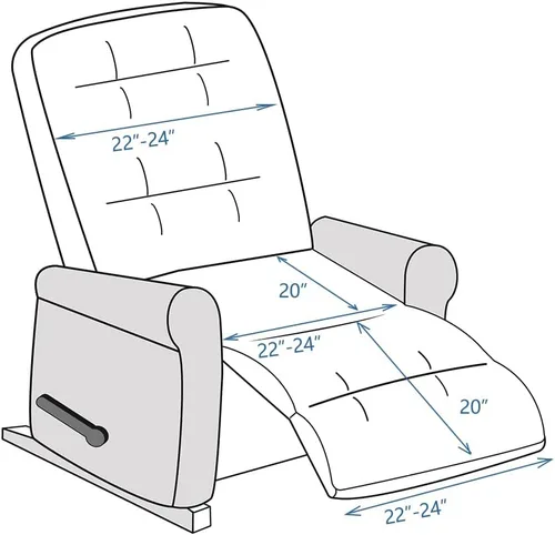 Vista 5 de STONECREST - Funda para silla reclinable, funda de sherpa, se mantiene en su lugar (Cholate, reclinable regular de 23 pulgadas)