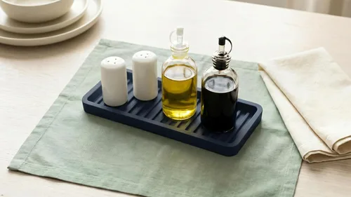 Vista 5 de Bandeja organizadora para fregadero de cocina de silicona, soporte de esponja y protector de encimera Plato y bandeja dispensadora de jabón