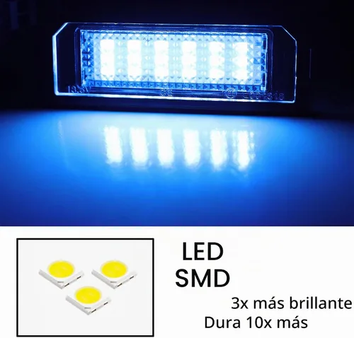 Vista 2 de iJDMTOY OEM-Fit Kit de luces LED completas para placa de matrícula en color azul hielo para Volkswagen Golf GTi, CC, Rabbit, Eos, Beetle; Compatible