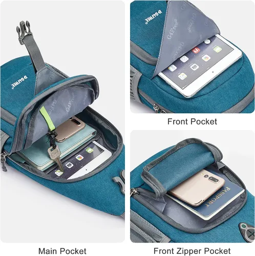 Vista 5 de G4Free Mochila con bloqueo RFID y mochila de hombro de pecho pequeño