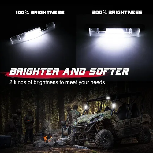 Vista 3 de OFFROADTOWN UTV - Luz interior universal para montaje en barra enrollable, luz LED, luz cúpula, luz enrollable para uso general, luz envolvente