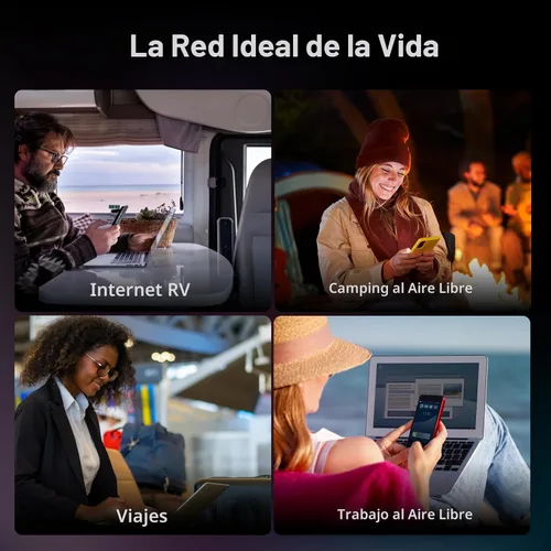 Vista 7 de GlocalMe DuoTurbo 4G LTE Hotspot WiFi portátil para viajes en más de 200 países, dispositivo de punto de acceso móvil con datos globales de 1.1GB