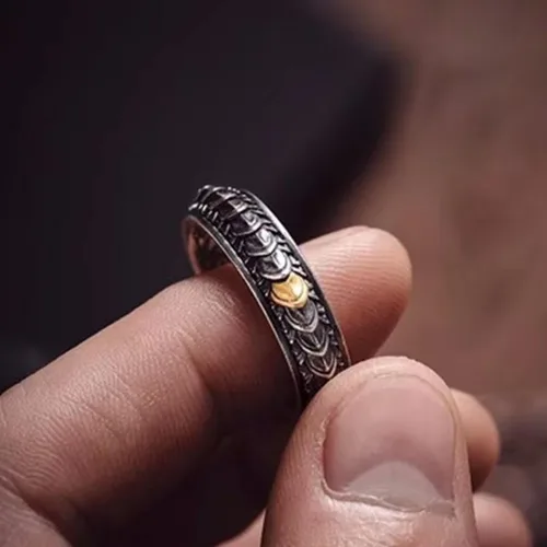 Vista 221 de Anillo de plata de ley 925, minimalista, ajustable, hecho a mano, para mujeres y niñas