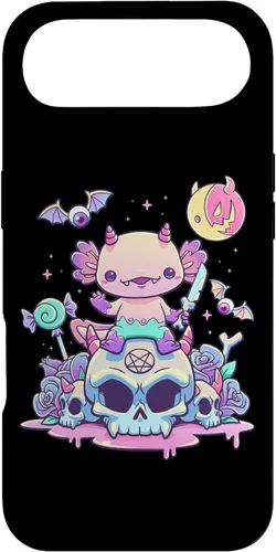 Vista 27 de Pastel Goth Axolotl Creepy Gothic Kawaii Anime Aesthetic Case for iPhone 16