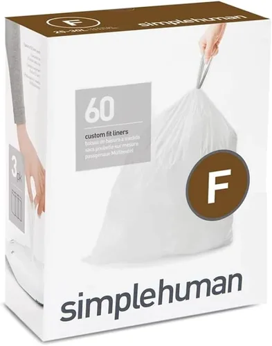 Vista 13 de simplehuman Forro para bote de basura de ajuste personalizado, 45 litros/12 galones, 20 unidades (paquete de 2)