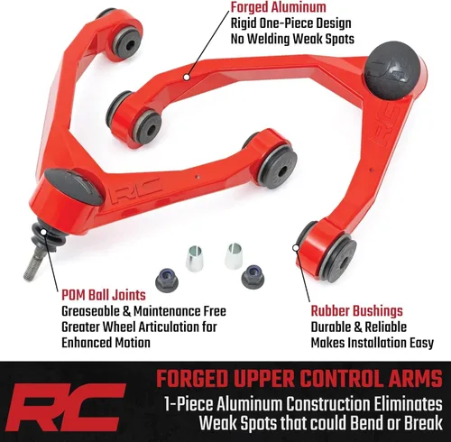 Vista 3 de Brazos de control superior forjados de aluminio de Rough Country para Ram 1500 de 12-18 31201RED