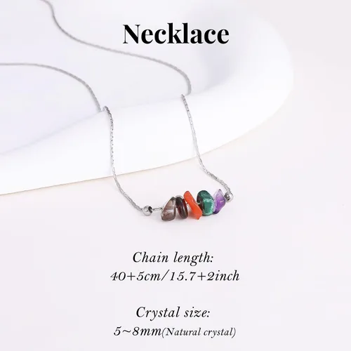 Vista 6 de MJartoria Gargantilla y pulsera de piedra natural con signo del zodiaco para mujer, collar de cristales, pulsera de horóscopo, piedras preciosas
