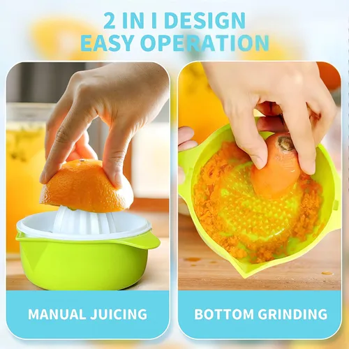 Vista 6 de Exprimidor de cítricos, exprimidor de limón, fruta naranja, exprimidores manuales de mano con boquilla de vertido, 8.5 fl oz