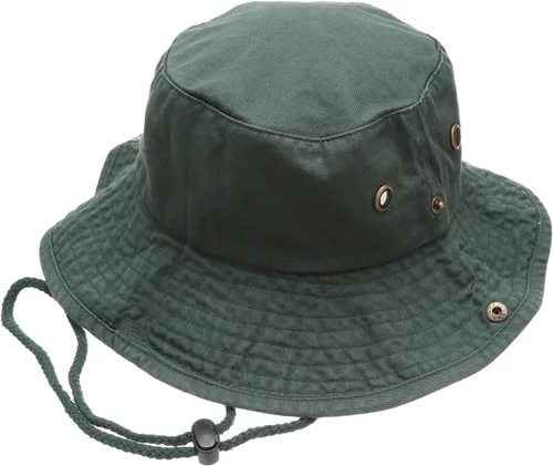 Vista 2 de Sombrero de cubeta para verano, para exteriores, para pescar, de safari, de caza, con correa ajustable