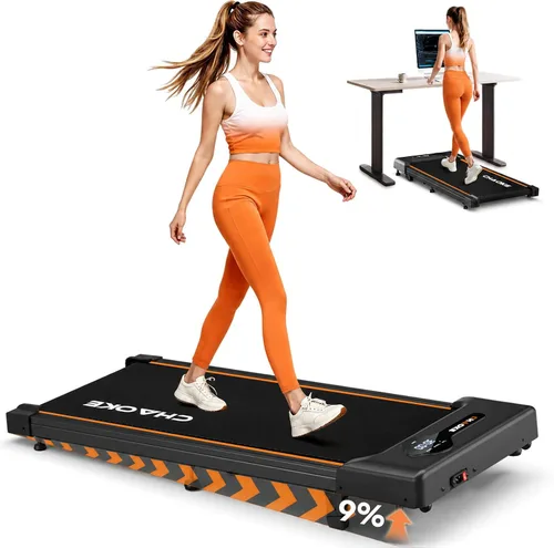 Vista 8 de CHAOKE Walking Pad Treadmill for Home, 6.2MPH Under Desk Walking Pad with 9% Incline for Office Small Spaces, 2.75HP Quiet Running Machines, Remote