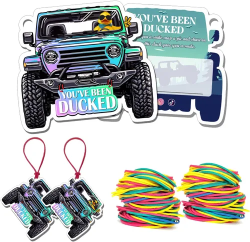 Vista 10 de You've Been Ducked - Tarjeta de juego, tarjeta de juego para Jeep o SUV, etiquetas de pato, pato de goma para etiquetas, diseño de automóvil de 4 4