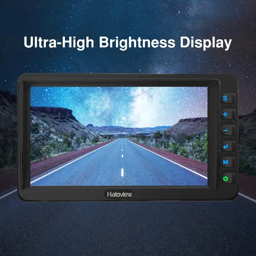 Vista 5 de Haloview BT7 Cámara de respaldo RV inalámbrica FHD 1080P DVR cámara de visión nocturna a todo color y adaptador de sistema de monitor de 7 pulgadas