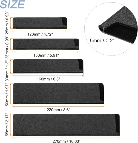 Vista 2 de uxcell Juego de 5 protectores de borde de cuchillo ABS fundas para cuchillos Funda para cuchillos, protector de cuchilla, funda universal