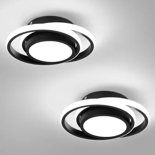 Vista 8 de CANEOE Lámpara de Techo LED Pequeña y Moderna, Dorada Redonda, Accesorios de Luz de Pasillo para Techos, Lámparas de Techo Interiores para Pasillo