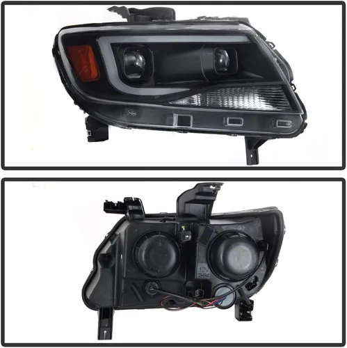 Vista 2 de ACANII - Para Chevy Colorado Pickup Truck 2015-2022 LED Tubo Negro Proyector Faros Delanteros, Conductor y Pasajero